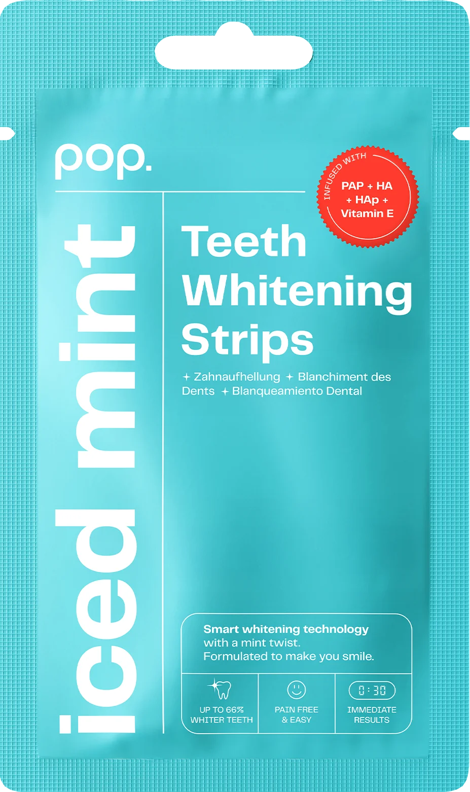 POP Oral Beauty Teeth Whitening Strips - Iced Mint