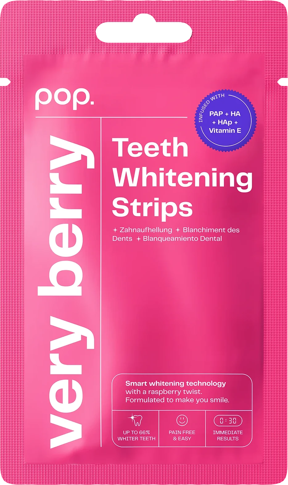 POP Oral Beauty Teeth Whitening Strips - Very Berry