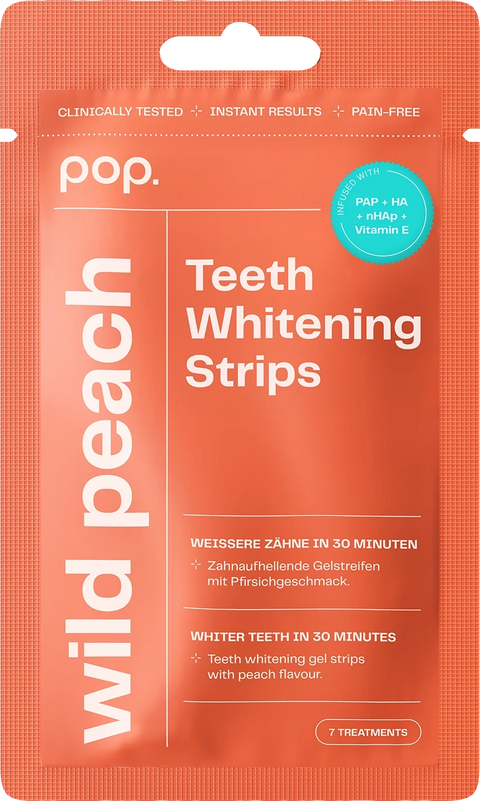 POP Oral Beauty Teeth Whitening Strips - Wild Peach