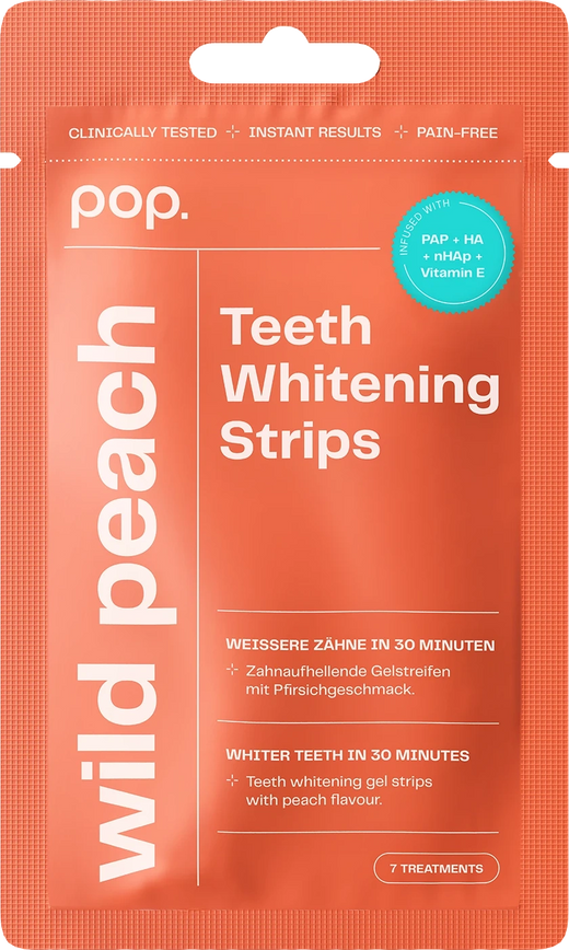 POP Oral Beauty Teeth Whitening Strips - Wild Peach